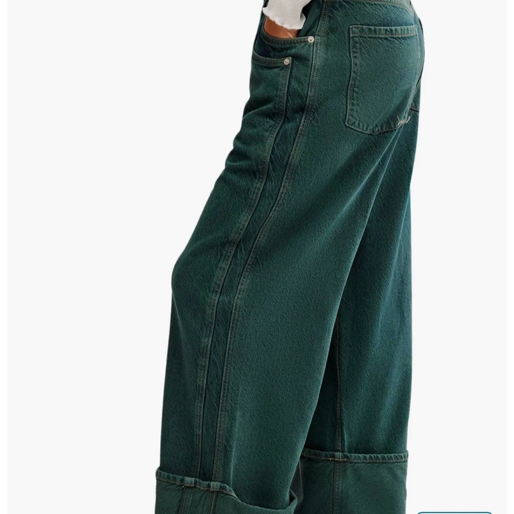 Free People Final Countdown Cuffed Wide Leg Jeans